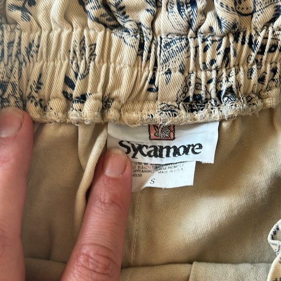 Vintage Sycamore Blue & White Floral Paper Bag Pants - Picture 4 of 5
